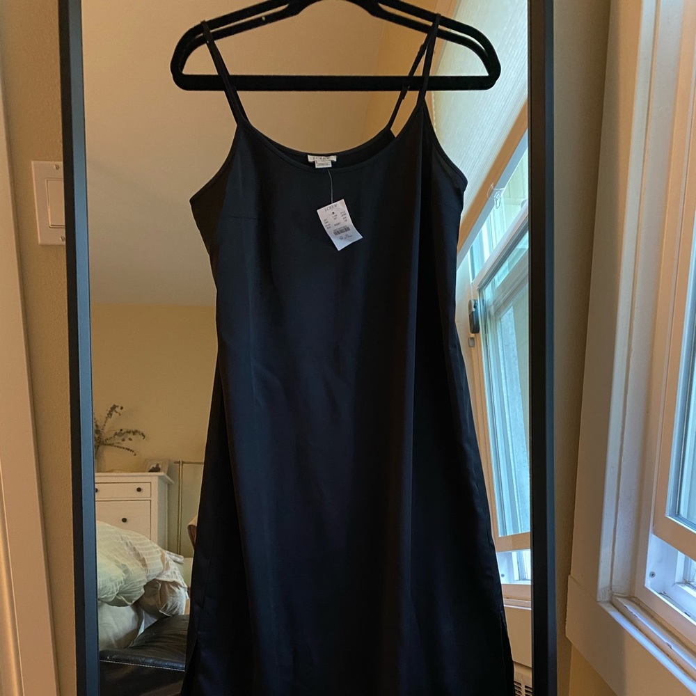 COPY - JCrew Midi Black Slip Dress